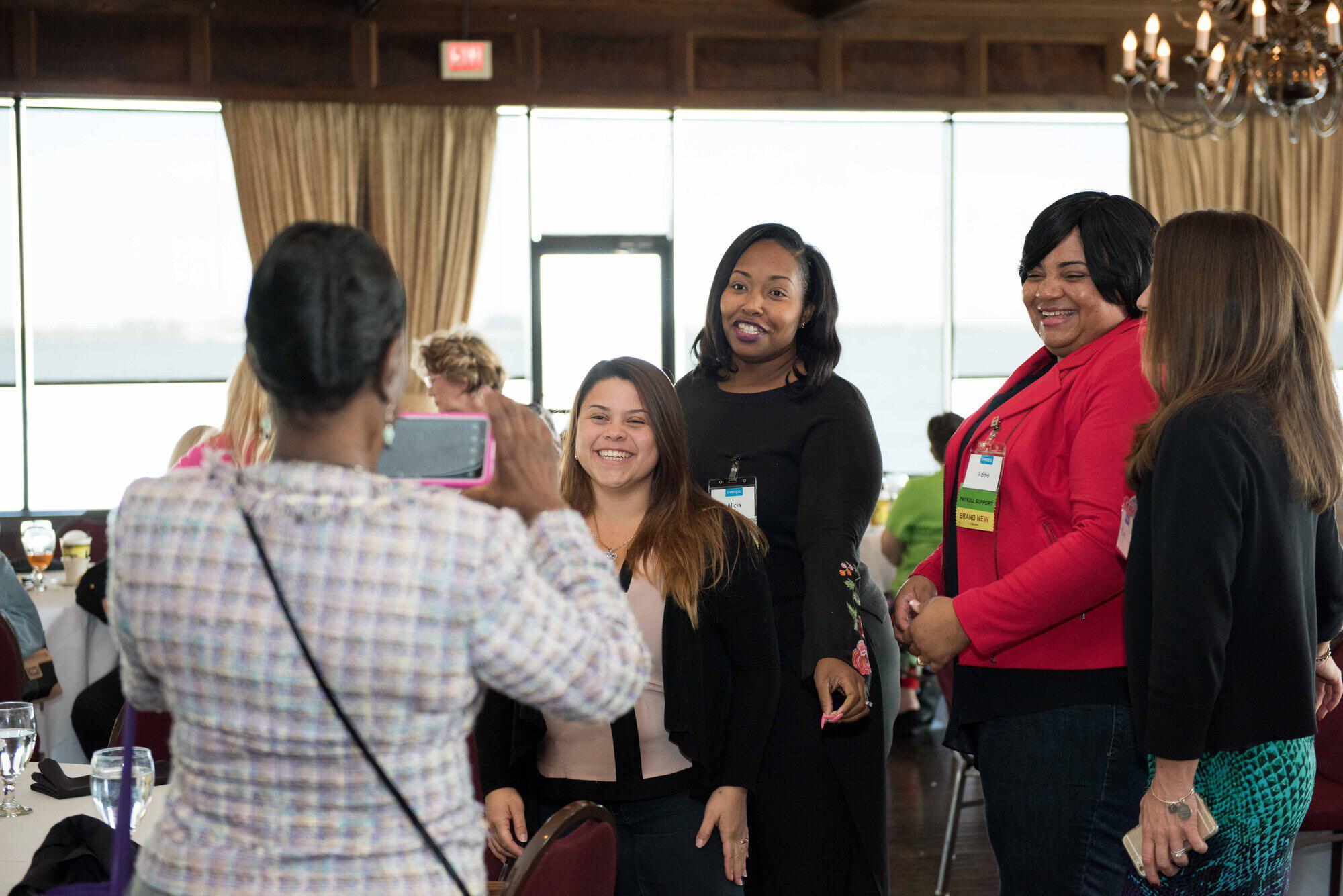 group of women talking