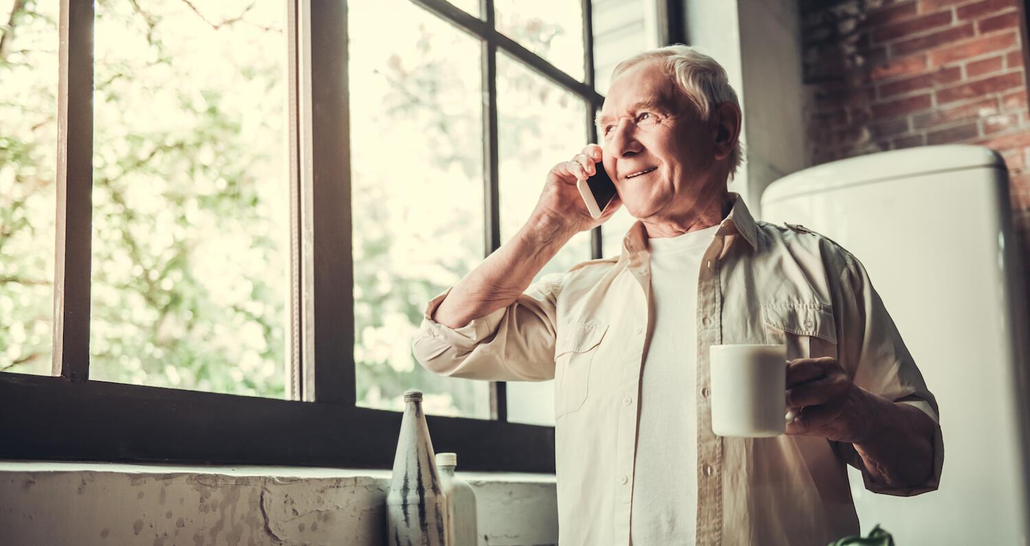 man talking on phone