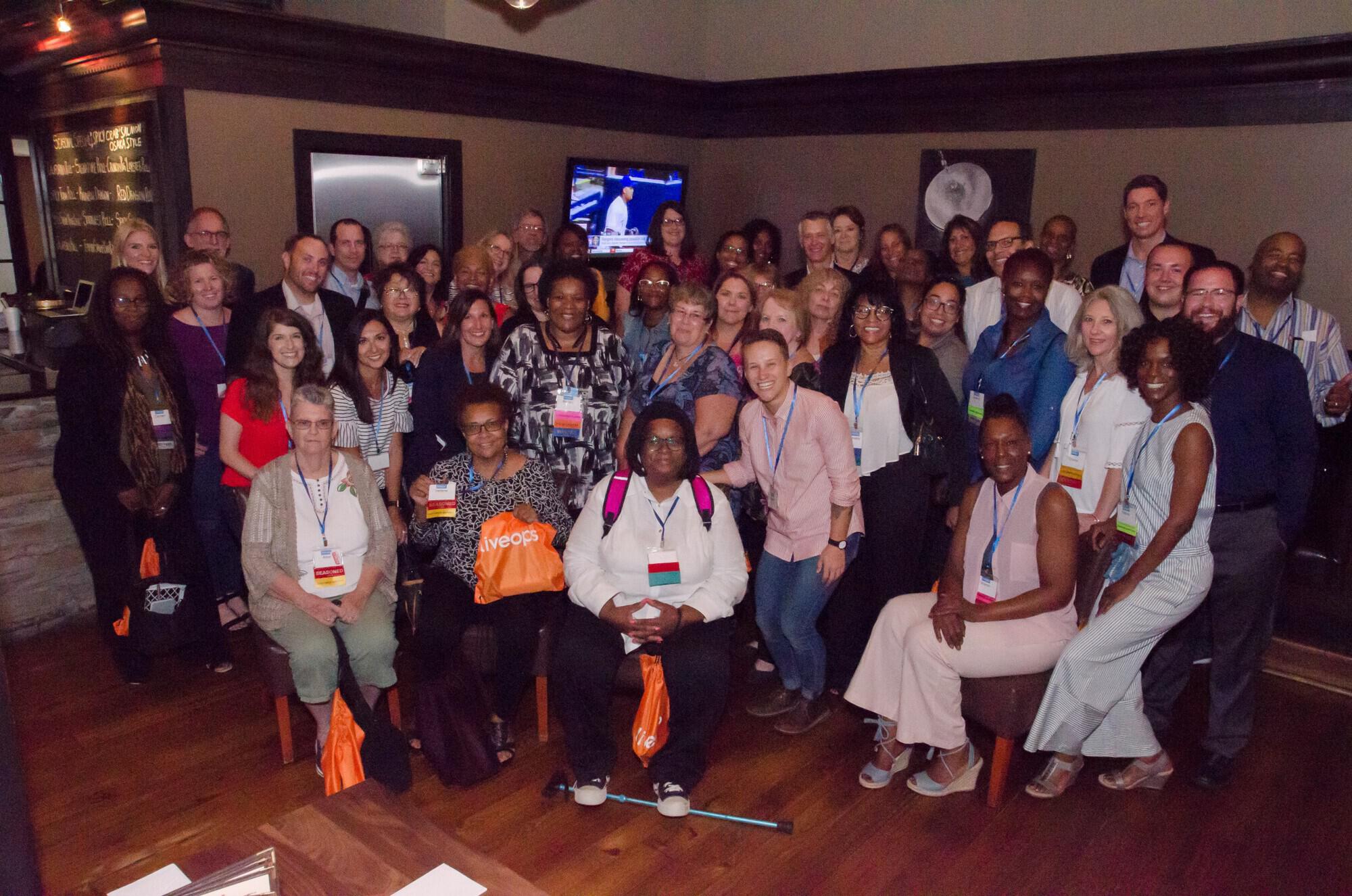 group of people at conference