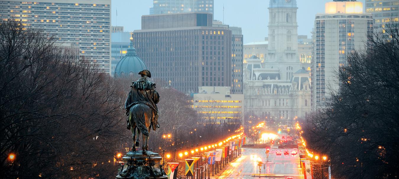 Philadelphia city at night