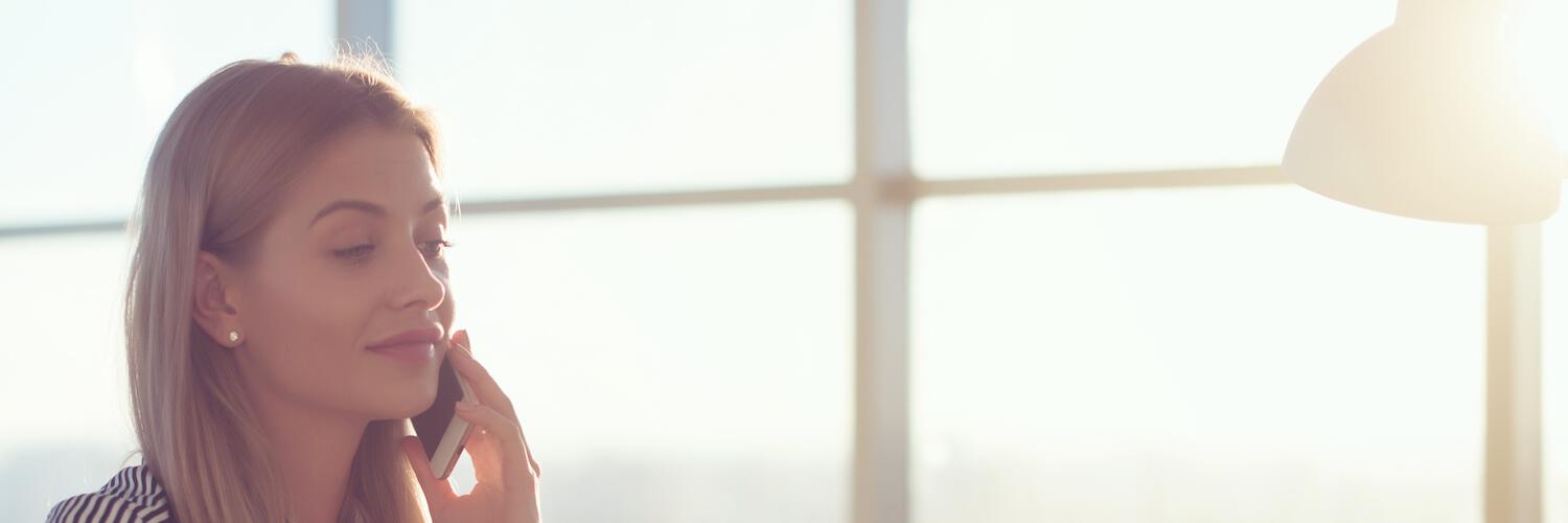 woman talking on phone